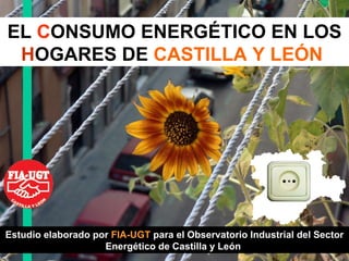 EL  C ONSUMO ENERGÉTICO EN LOS  H OGARES DE   CASTILLA Y LEÓN   Estudio elaborado por  FIA-UGT  para el Observatorio Industrial del Sector Energético de Castilla y León   