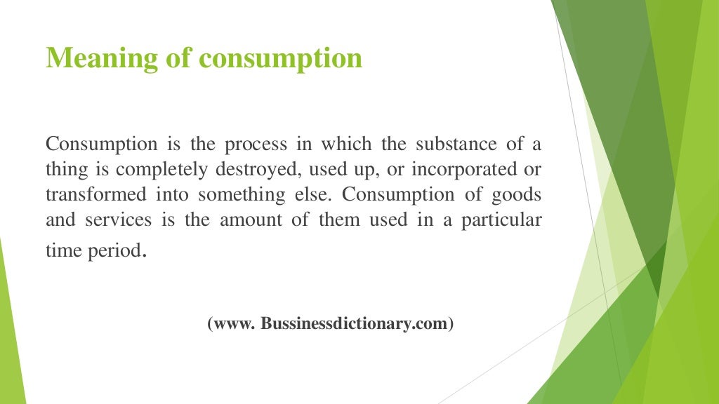 Consumption Theory