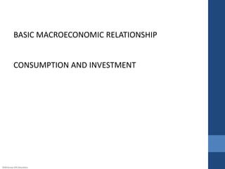 ©McGraw-Hill Education.
BASIC MACROECONOMIC RELATIONSHIP
CONSUMPTION AND INVESTMENT
 