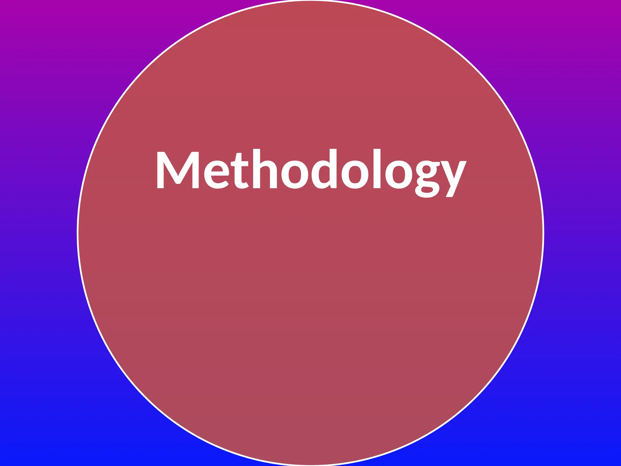 Methodology
 
