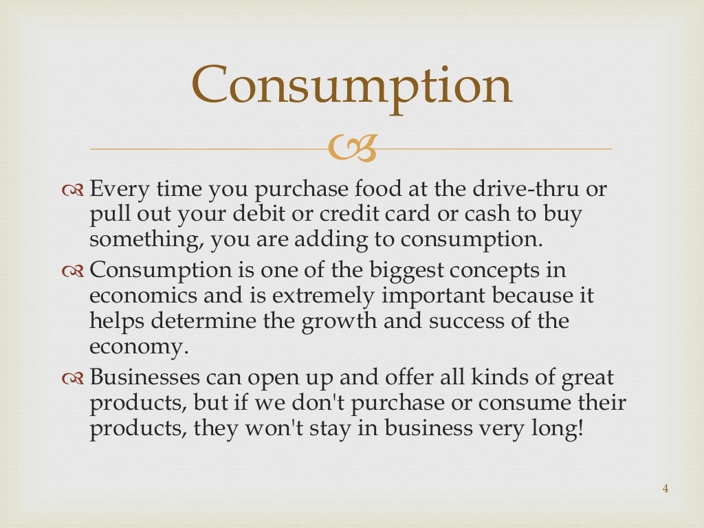 Consumption, Saving and Investment