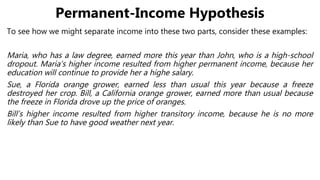 Consumption Theory - in Advanced Macroeconomics | PPTX