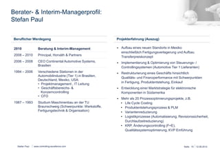 Cont-Ex Consulting als Partner im Netzwerk: 
Gemeinsam unsere Kunden ganzheitlich unterstützen 
Cont-Ex Consulting verzahnt Betriebs-wirtschaft 
akzeptierte, nachhaltige Umsetzung. 
Stefan Paul 
mit Technologie und sorgt für 
Die procise gmbh ist unser Partner für die 
Unterstützung im Rahmen von Lean Management, 
Six Sigma Beratung, Training und Coaching sowie IT 
Beratung. 
Die Controller Akademie AG besteht seit 1971 und 
ist unser Partner für praxisbezogene Weiterbildung 
von Controllern und Managern unserer Kunden. 
Prex GmbH ist spezialisiert in der Optimierung von 
Einkaufsprozessen und Optimierung der Material-kosten, 
eingebunden in ein internationales Netzwerk 
von Einkaufbüros. 
Die cubus AG, seit 20 Jahren im Markt, bietet mit 
cubus outperform alle Aspekte einer nachhaltigen, 
zukunftsorientierten Unternehmenssteuerung in 
einer leistungsfähigen, modularen Anwendung. 
EISOLD CONSULTING sind Experten auf dem Gebiet 
Operational Excellence und Lean Management. Sie 
unterstützen Kunden, um deren Prozesse effizienter zu 
gestalten, Kosten zu reduzieren und die Qualität sowie 
den Lieferservice zu erhöhen. 
www.controlling-excellence.com Seite: 15 15.03.14 
 
