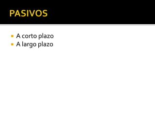  A corto plazo
A largo plazo
