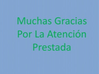 Muchas Gracias
Por La Atención
Prestada
 