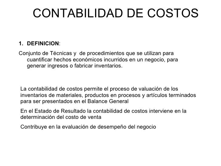 Contabilidad De Costos Contabilidad De Costos