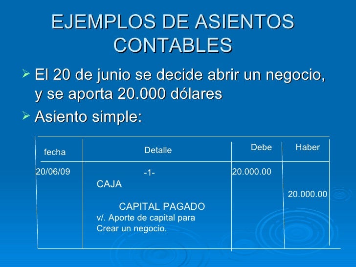 Asientos Contables Simples Contabilidad Educatina Más...