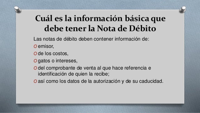 nota de debito