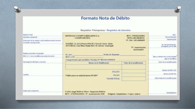 notas de debito y credito nota debito