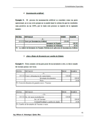Contabilidades Especiales
41
Ing. Wilson A. Velastegui. Ojeda. Msc.
 