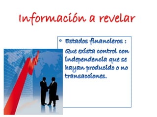 Información a revelar
 