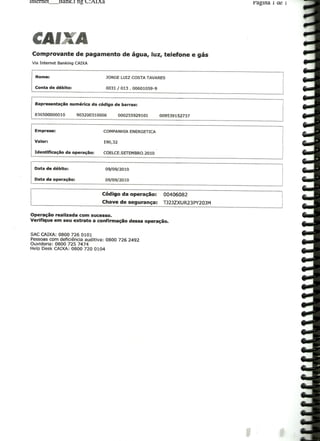 Prestação de Contas - Agosto 2010