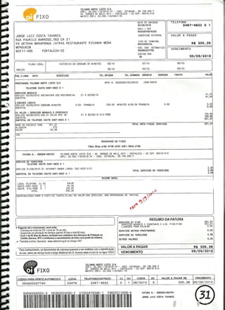 Prestação de Contas - Agosto 2010