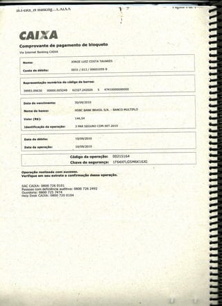 Prestação de Contas - Agosto 2010