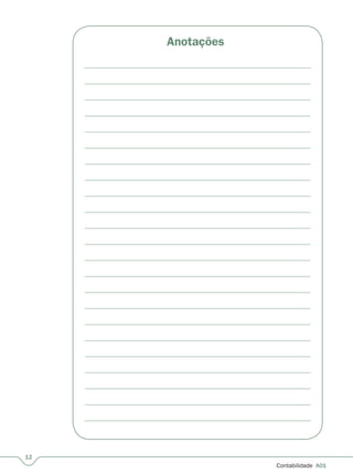 12
Contabilidade  A01
Anotações
 