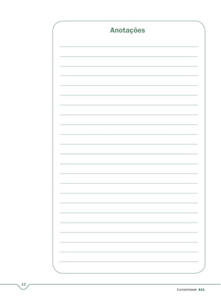 12
Contabilidade A11
Anotações
 