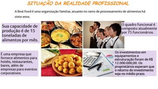 SITUAÇÃO DA REALIDADE PROFISSIONAL
 