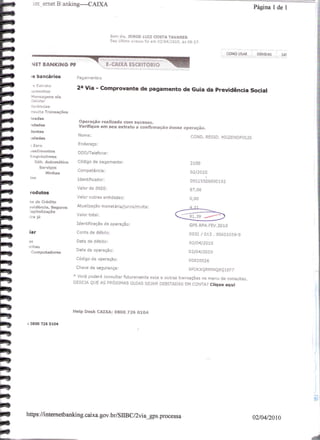 Prestação de Contas - Fevereiro 2010
