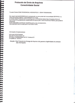 Prestação de Contas - Fevereiro 2010