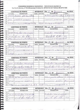 Prestação de Contas - Fevereiro 2010