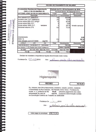 Prestação de Contas - Fevereiro 2010