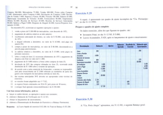 Contabilidade introdutoria   exercicios