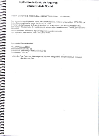 Prestação de Contas - Junho 2010