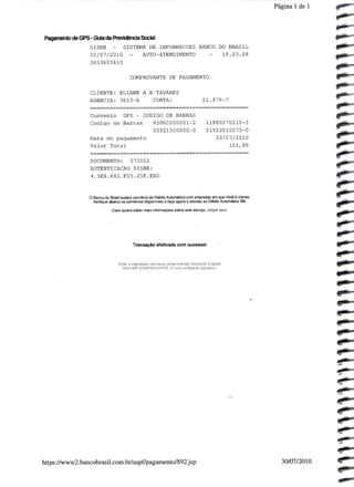 Prestação de Contas - Junho 2010