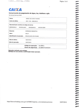 Prestação de Contas - Junho 2010