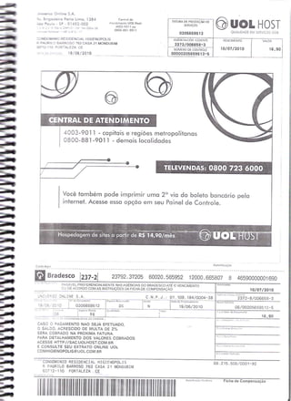 Prestação de Contas - Junho 2010