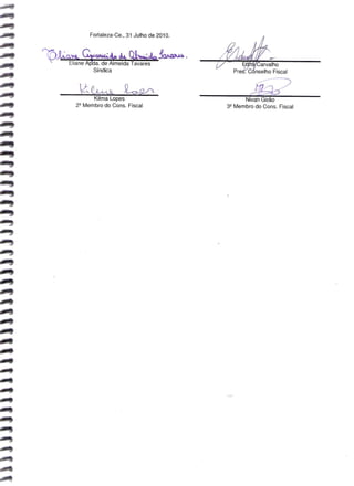 Prestação de Contas - Junho 2010