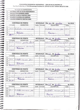 Prestação de Contas - Junho 2010