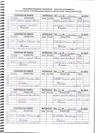 Prestação de Contas - Junho 2010