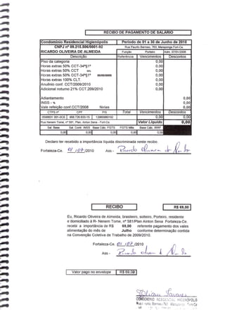 Prestação de Contas - Junho 2010