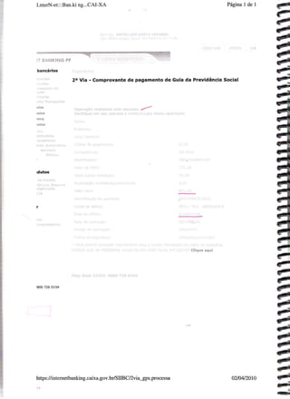 Prestação de Contas - Março 2010