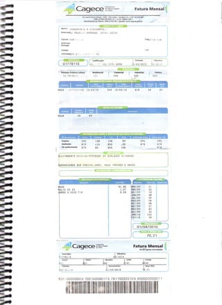 Prestação de Contas - Março 2010