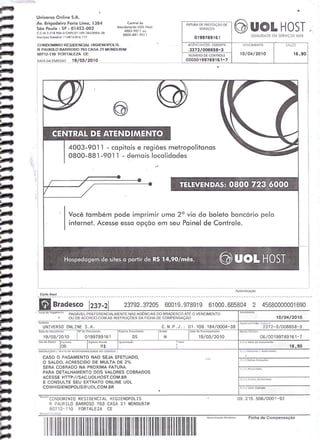 Prestação de Contas - Março 2010