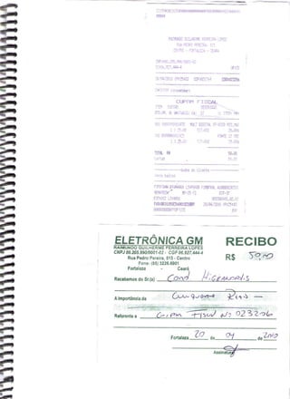 Prestação de Contas - Março 2010