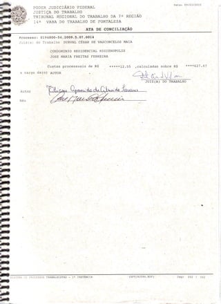 Prestação de Contas - Março 2010