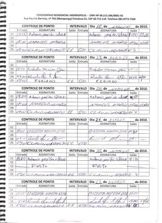 Prestação de Contas - Março 2010