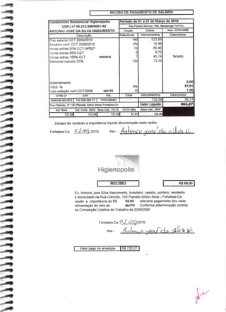 Prestação de Contas - Março 2010
