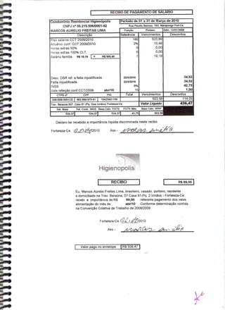 Prestação de Contas - Março 2010