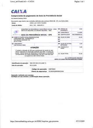 Prestação de Contas - Novembro 2009