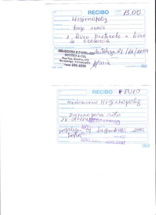 Prestação de Contas - Novembro 2009