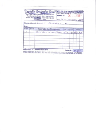Prestação de Contas - Novembro 2009