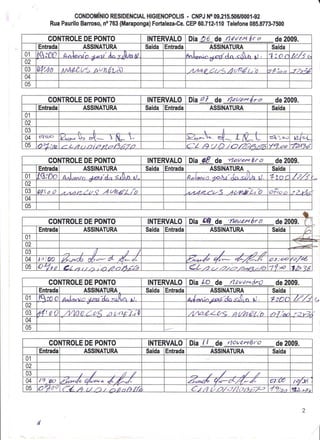 Prestação de Contas - Novembro 2009