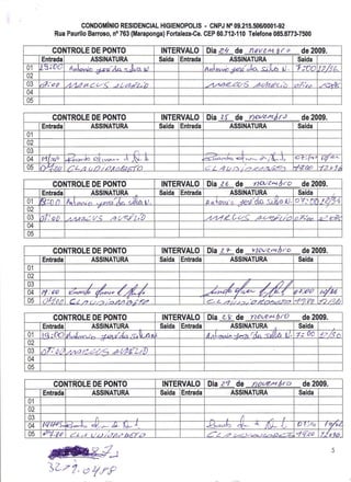 Prestação de Contas - Novembro 2009