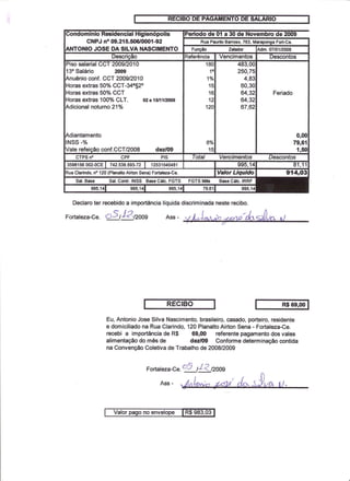 Prestação de Contas - Novembro 2009