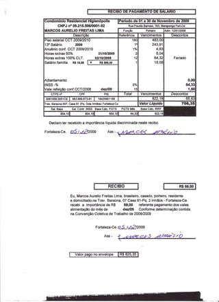 Prestação de Contas - Novembro 2009