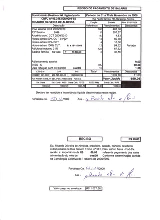 Prestação de Contas - Novembro 2009